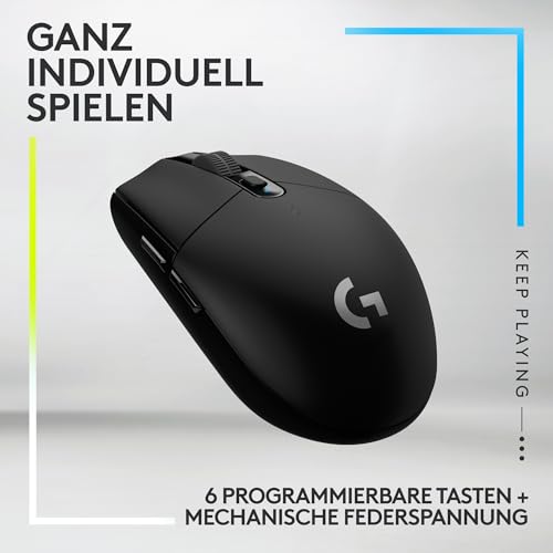 Logitech G305 Hero 12K Sensor Kabellose Gaming-Maus und G435 Kabelloses Gaming-Headset mit Bluetooth und integriertem Mikrofon – Geringes Gewicht mit Lightspeed – PC/Mac, Schwarz Bild 4