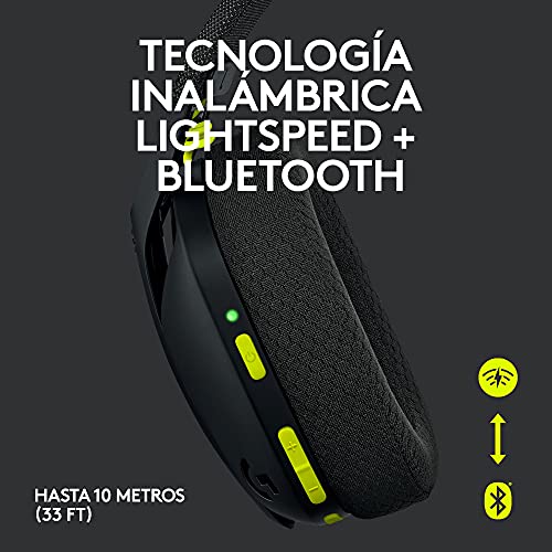 Logitech G203 Gaming-Maus mit anpassbarer LIGHTSYNC RGB-Beleuchtung + Logitech G 435 Lightspeed Wireless Bluetooth Gaming Headset, Schwarz Bild 4