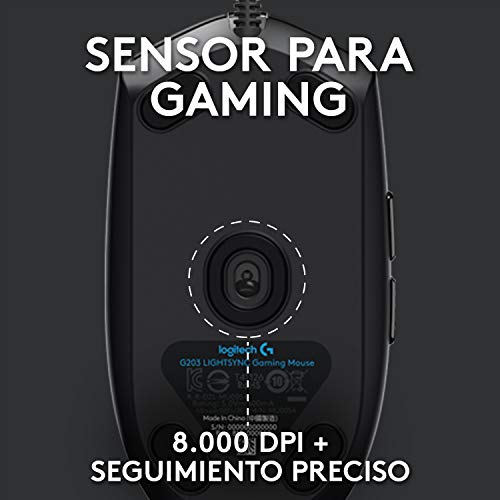 Logitech G203 Gaming-Maus mit anpassbarer LIGHTSYNC RGB-Beleuchtung + Logitech G 435 Lightspeed Wireless Bluetooth Gaming Headset, Schwarz Bild 7