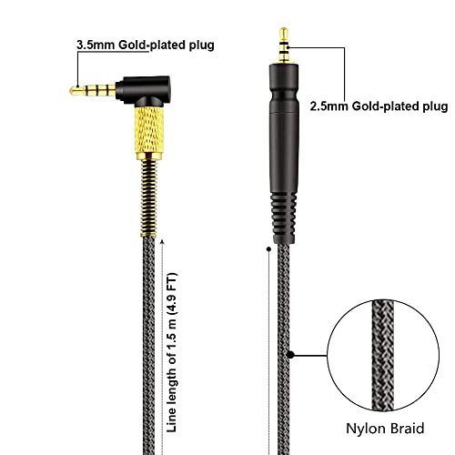 1,3 m GSP 600 Ersatzkabel Audiokabel kompatibel mit Sennheiser Game Zero Game One, GSP500 GSP600 GSP350, PC 37X PC 373D Gaming Kopfhörer Bild 2