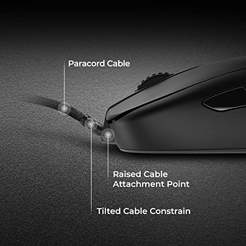 BenQ ZOWIE S1-C Symmetrische Gaming-Maus für Esports | Gewichtsreduziert | Paracord-Kabel & 24-stufiges Scrollrad für mehr persönliche Vorlieben | Treiberlos | Mattschwarze Beschichtung | Mittelgroß Bild 6