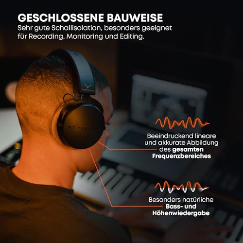 beyerdynamic DT 700 PRO X Studio-Kopfhörer mit STELLAR.45 Treiber für Recording, Monitoring & Mixing an Allen Abspielgeräten (geschlossen) Bild 4