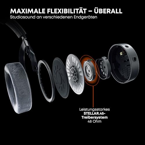 beyerdynamic DT 700 PRO X Studio-Kopfhörer mit STELLAR.45 Treiber für Recording, Monitoring & Mixing an Allen Abspielgeräten (geschlossen) Bild 6