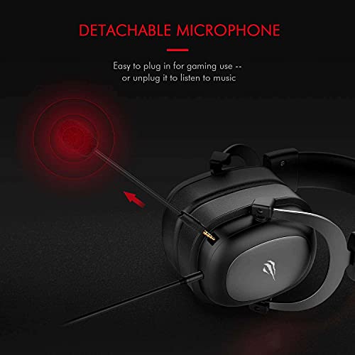 havit Gaming-Kopfhörer Stereo-Metallic-Eingang 3,5 mm für PS4 HV-H2002D Schwarz, Universale Bild 4