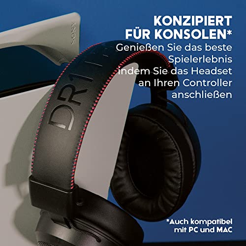 DR1TECH Blackjack Gaming Kopfhörer Mit Kabel Und Mikrofon Für PS5 Konsole [3D Audio], PS4, Xbox und Smartphone - 40mm Over Ear Kopfhörer Treiber mit Audio Stereo (Full Immersion) [Amazon Exclusive] Bild 4
