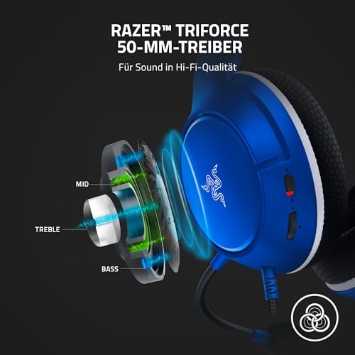Razer Kaira X - Kabelgebundene Gaming Kopfhörer für Xbox Series X|S (TriForce 50-mm-Treiber, HyperClear Kardioiden-Mikrofon, Integrierte Bedienelemente, Plattformübergreifende Kompatibilität) Blau Bild 2