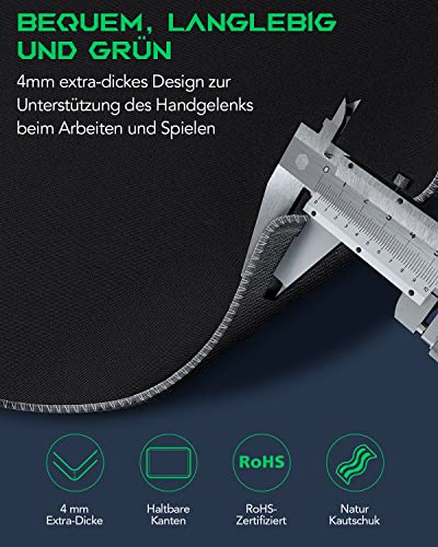 Black Shark Gaming Mauspad XXL 900x400 mm - 11 Beleuchtungs-Modi Led - Mikrofaser Oberfläche Schreibtischunterlage - Rutschfester Gummiunterseite Mousepad - Deko Mouse Pad Manta P7 Bild 5