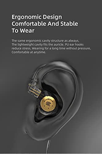 CCA KZ EDX Pro In-Ear-Monitor-Kopfhörer, kabelgebunden, IEM-Kopfhörer, Dual-DD, HiFi-Stereo-Sound, Geräuschunterdrückung, mit Mikrofon, Cyan Bild 7