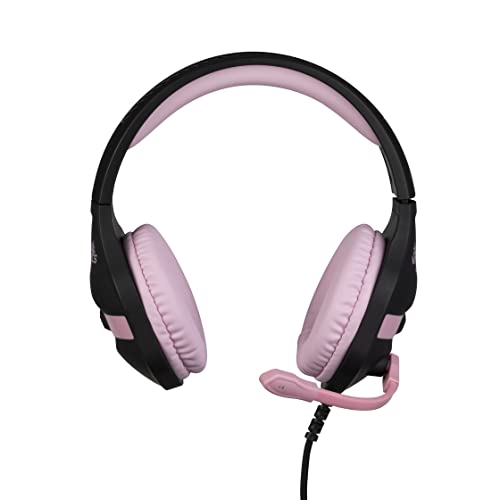 Konix Mythics Kabelgebundenes Gaming-Headset Nemesis PS4, PS5, Switch, Xbox One und Series X|S - Mikrofon - 1,5 m Kabel - 3,5 mm Klinkenstecker - Schwarz und Rosa Bild 2