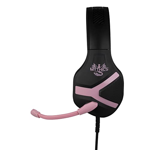 Konix Mythics Kabelgebundenes Gaming-Headset Nemesis PS4, PS5, Switch, Xbox One und Series X|S - Mikrofon - 1,5 m Kabel - 3,5 mm Klinkenstecker - Schwarz und Rosa Bild 3