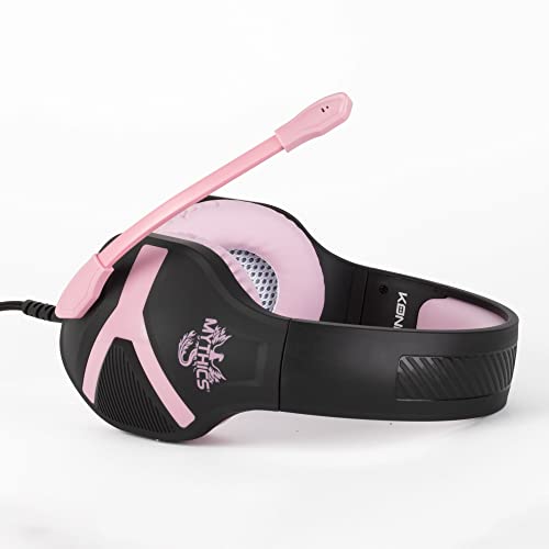 Konix Mythics Kabelgebundenes Gaming-Headset Nemesis PS4, PS5, Switch, Xbox One und Series X|S - Mikrofon - 1,5 m Kabel - 3,5 mm Klinkenstecker - Schwarz und Rosa Bild 4