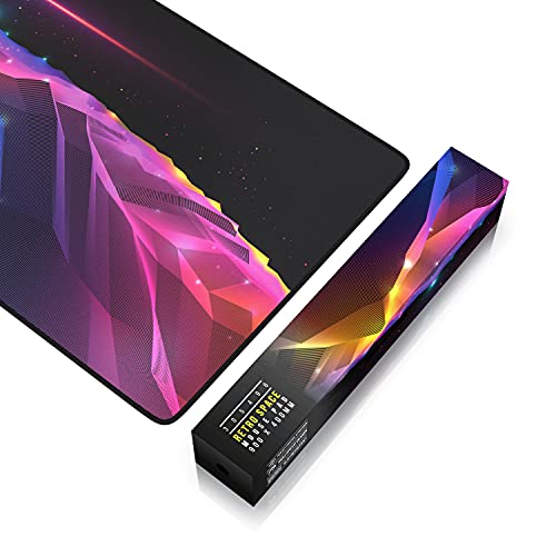 TITANWOLF - XXL Mauspad Gaming 900x400 mm - XXL Mousepad groß - Tischunterlage Large Size - verbessert Präzision und Geschwindigkeit - auch für Roccat Razer Logitech Maus und Tastatur - Retro Space Bild 6
