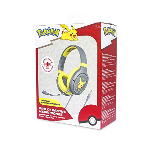 OTL Technologies Pokémon Pikachu Grey Pro G1 Gaming Kopfhörer, PK0862 Bild 2
