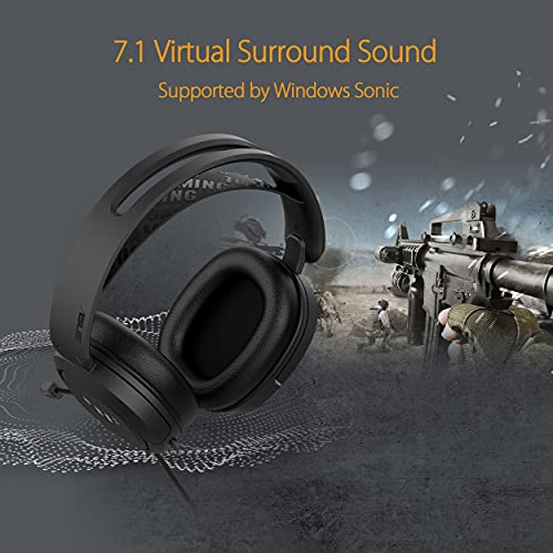 ASUS TUF GAMING H1 Headset (kabelgebunden, 7.1-Surround-Sound, leichtes, komfortables Design, Kompatibilität mit PCs, PlayStation 5, Nintendo Switch und XBOX) Bild 3