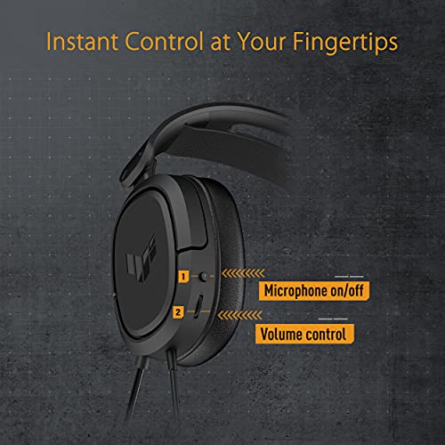 ASUS TUF GAMING H1 Headset (kabelgebunden, 7.1-Surround-Sound, leichtes, komfortables Design, Kompatibilität mit PCs, PlayStation 5, Nintendo Switch und XBOX) Bild 6