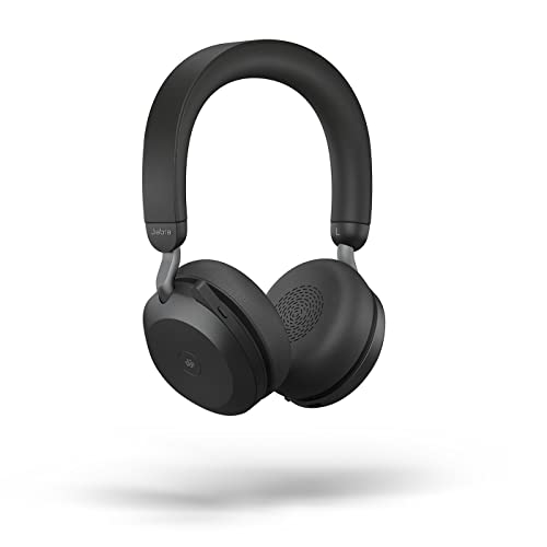 Jabra Evolve2 75 Wireless PC Headset mit 8-Mikrofon-Technologie - Dual-Foam-Stereo-Kopfhörer mit moderner aktiver Geräuschunterdrückung, USB-C Bluetooth-Adapter und MS Teams-Kompatibilität - Schwarz Bild 4