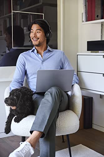 Jabra Evolve2 75 Wireless PC Headset mit 8-Mikrofon-Technologie - Dual-Foam-Stereo-Kopfhörer mit moderner aktiver Geräuschunterdrückung, USB-C Bluetooth-Adapter und UC-Kompatibilität - Schwarz Bild 5