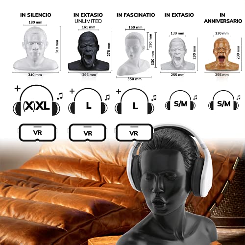 In Fascenatio Kopfhörerständer - Optimale Aufbewahrung von größeren Over-/On-Ear Kopfhörer, Gaming Headsets - Handmade - Schwarz Bild 6