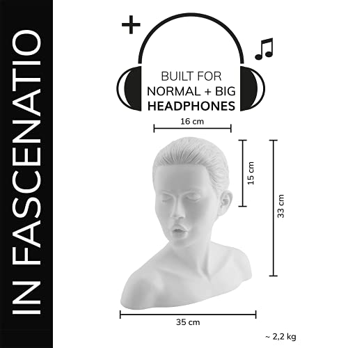 In Fascenatio Kopfhörerständer - Optimale Aufbewahrung von größeren Over-/On-Ear Kopfhörer, Gaming Headsets - Handmade - Schwarz Bild 7