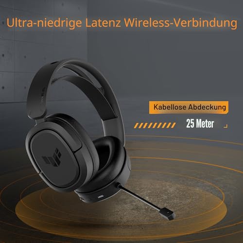 ASUS TUF Gaming H1 Wireless Gaming-Headset (7.1-Surround-Sound, Discord-, TeamSpeak-zertifiziertes Mikrofon, leichtes, Komfortables Design, kompatibel mit PCs, PlayStation 5, Nintendo Switch, Xbox) Bild 2