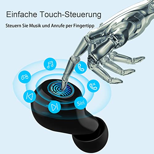 Bluetooth Headphones in Ear, Cute Wireless with Microphone and Charging Case, 32H Playtime IPX5 Waterproof Stereo Sound Earphones Dual Modes Low Latency Gaming Headphones for iPhone Bild 4