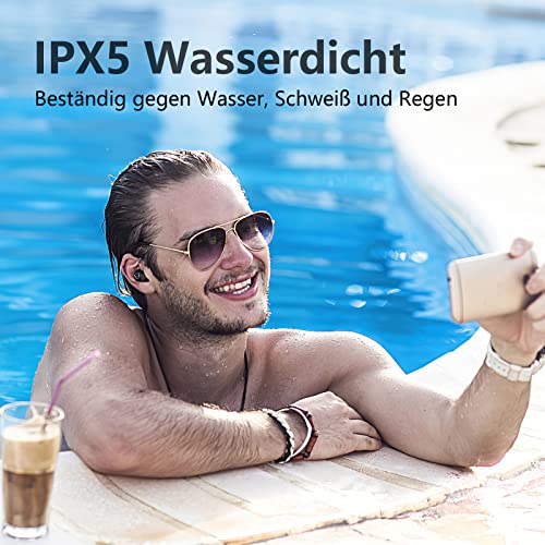 Bluetooth Headphones in Ear, Cute Wireless with Microphone and Charging Case, 32H Playtime IPX5 Waterproof Stereo Sound Earphones Dual Modes Low Latency Gaming Headphones for iPhone Bild 7