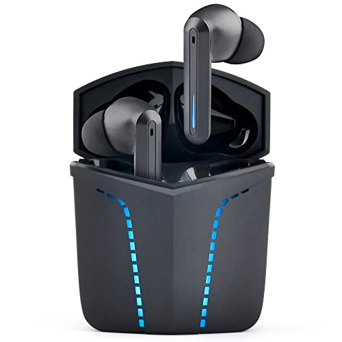 THE G-LAB Korp Krypton Bluetooth 5.0 Wireless Gaming Headset, Ultra Low Latency, 2 eingebaute Mikrofone, Schnelllade-Case, 15 Stunden Akkulaufzeit, iPhone/Android/iPad/PC/PS5-kompatibel - NEU 2023 Bild 1