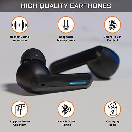 THE G-LAB Korp Krypton Bluetooth 5.0 Wireless Gaming Headset, Ultra Low Latency, 2 eingebaute Mikrofone, Schnelllade-Case, 15 Stunden Akkulaufzeit, iPhone/Android/iPad/PC/PS5-kompatibel - NEU 2023 Bild 3