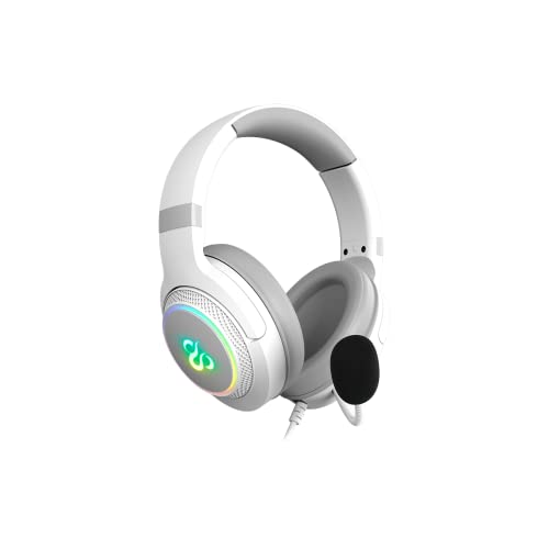 Newskill Sobek 7.1 Ivory Bedrade Gaming Headset, 7.1 Geluid, USB, Noise Cancelling, Verstelbare Omni-Directionele Microfoon, RGB, Verstelbare Hoofdband, PC/PS4/PS5/Mac Wit Bild 1