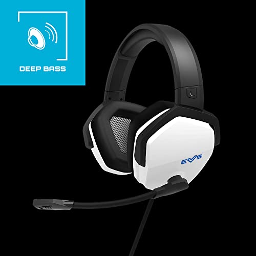 Energy Sistem Gaming Headset ESG 4 Surround 7.1 White (Kopfhörer LED-Beleuchtung, 7.1 Surround-Sound, ohrumfassende Ohrpolster aus Leder) - Weiß Bild 2