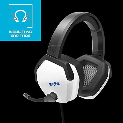 Energy Sistem Gaming Headset ESG 4 Surround 7.1 White (Kopfhörer LED-Beleuchtung, 7.1 Surround-Sound, ohrumfassende Ohrpolster aus Leder) - Weiß Bild 3