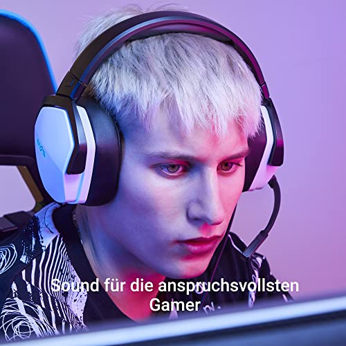 Energy Sistem Gaming Headset ESG 4 Surround 7.1 White (Kopfhörer LED-Beleuchtung, 7.1 Surround-Sound, ohrumfassende Ohrpolster aus Leder) - Weiß Bild 5
