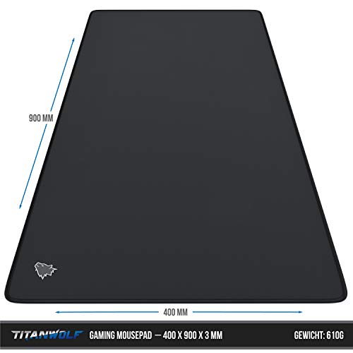 Sharkoon Skiller SGH30 Gaming Headset & CSL-Computer - XXL Speed Gaming Mauspad Titanwolf Schwarz 900 x 400mm - XXL Mousepad - Tischunterlage Large Size, 23032532, größe XXL typ 1 Bild 6