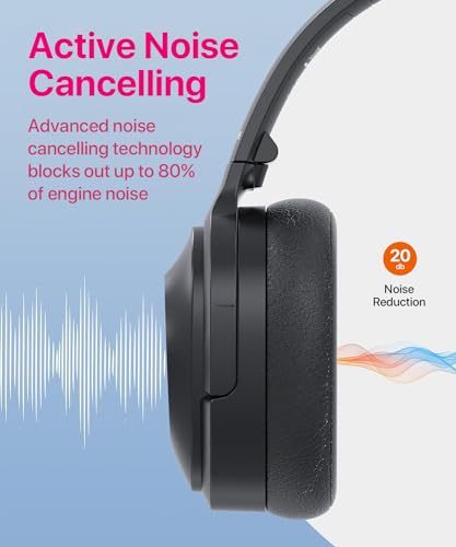 Kopfhörer mit aktiver Geräuschunterdrückung, kabellose Bluetooth-Kopfhörer, integriertes Mikrofon, 40 Stunden Spielzeit, kabellose Geräuschunterdrückung, 3D, niedriger Bass, schnelles Aufladen Bild 2