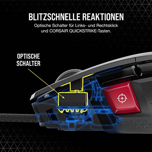 CORSAIR M65 RGB ULTRA Wired Tunable FPS Gaming-Maus - 26.000 DPI - Optische Schalter - Gewichtssystem - AXON Hyper-Processing-Technologie - iCUE-Kompatibel - PC, Mac, PS5, PS4, Xbox - Schwarz Bild 5