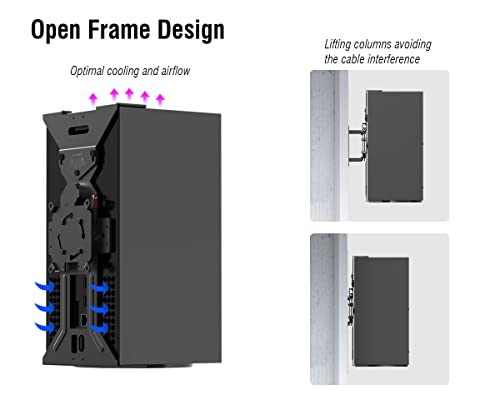 ElecGear Magnetische Wandhalterung für Xbox Series X, Metallische Halterung mit Gaming Headset Haken – montieren XSX Vertikal, Horizontal oder unter dem Schreibtisch Bild 6