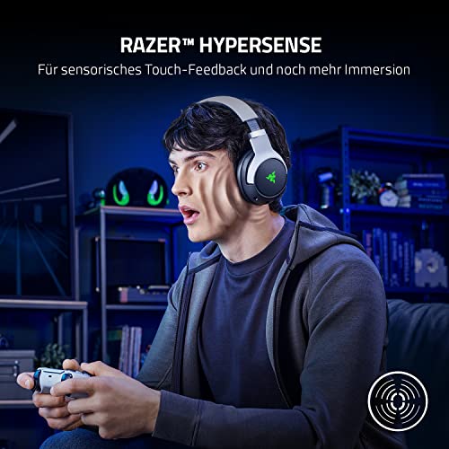 Razer Kaira Pro - Dual Wireless PlayStation 5 Headset mit Haptik HyperSense, 50 mm-Treiber, Hyperclear Kardioiden-Mikrofon, Lautstärkeregler, SmartSwitch, RGB Chroma Schwarz-Weiß Bild 3