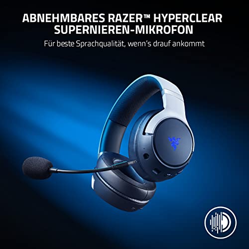 Razer Kaira Pro - Dual Wireless PlayStation 5 Headset mit Haptik HyperSense, 50 mm-Treiber, Hyperclear Kardioiden-Mikrofon, Lautstärkeregler, SmartSwitch, RGB Chroma Schwarz-Weiß Bild 5