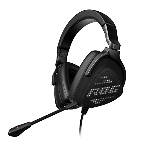 ASUS ROG Delta S Animate Leichtes USB-C-Gaming-Headset mit KI-Rauschunterdrückung Mikrofon, MQA-Rendering-Technologie, Hi-Res ESS 9281 Quad DAC, kompatibel mit PC, Switch und PS5, Schwarz Bild 1