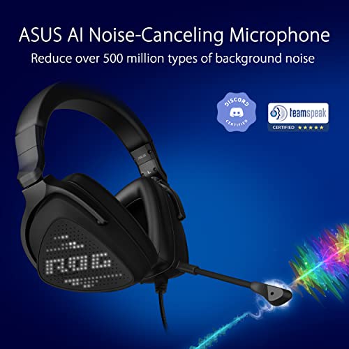 ASUS ROG Delta S Animate Leichtes USB-C-Gaming-Headset mit KI-Rauschunterdrückung Mikrofon, MQA-Rendering-Technologie, Hi-Res ESS 9281 Quad DAC, kompatibel mit PC, Switch und PS5, Schwarz Bild 4
