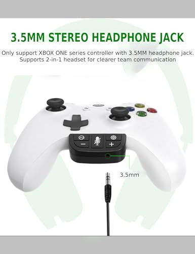 Headset Audio Adapter Wireless Game Controller Stereo Kopfhörerkonverter für Controller, Sound Balance, Lautstärkeregelung, Abschirmendes Mikrofon Bild 5