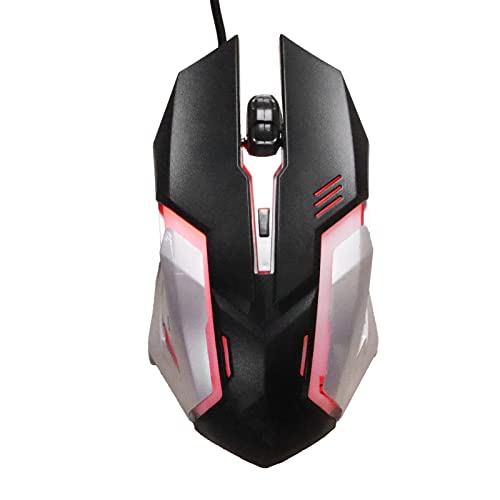Kabelgebundene Maus, X7 Kabelgebundene Optische Maus 1600DPI 7-Farben Automatisches Atemlicht USB-Port Gaming Leuchtende Mäuse Computerzubehör für PC Computer Laptop(Schwarz) Bild 5