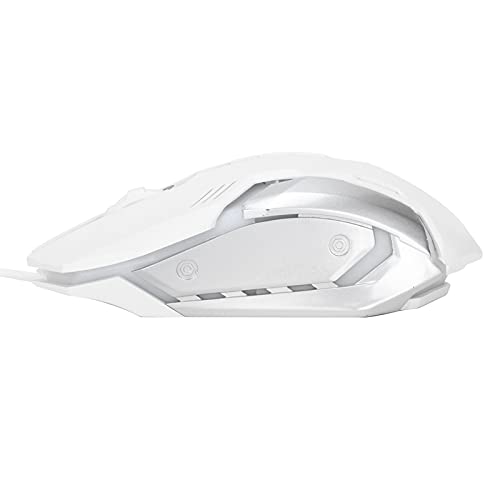Kabelgebundene Maus, X7 Kabelgebundene Optische Maus 1600DPI 7-Farben Automatisches Atemlicht USB-Port Gaming Leuchtende Mäuse Computerzubehör für PC Computer Laptop(Weiß) Bild 7