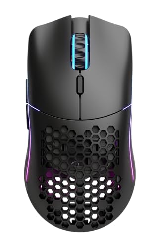 Glorious Gaming Model O- (Petite) Wireless Souris de jeu sans fil - Superlégère, conception nid d’abeille 65 g, RGB, ambidextre, sans fil 2,4 GHz sans latence, jusqu’à 71 h de batterie - Noir mat Bild 2