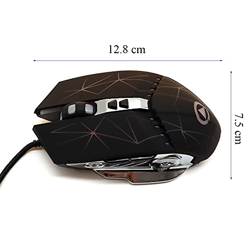 Gaming Maus Verdrahtet USB Extern Mäuse RGB Multi Farbe Leise RGB Mechanisch Spiel Maus mit Licht 3200 DPI 7 Tasten zum Computer Desktop Laptop PC MAC Bild 4