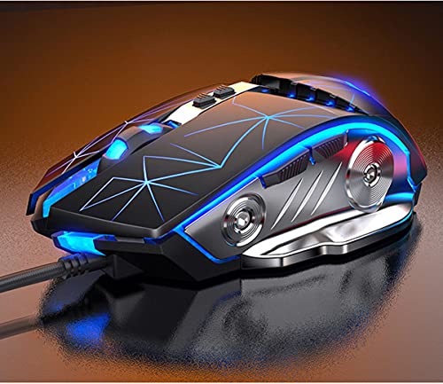 Gaming Maus Verdrahtet USB Extern Mäuse RGB Multi Farbe Leise RGB Mechanisch Spiel Maus mit Licht 3200 DPI 7 Tasten zum Computer Desktop Laptop PC MAC Bild 5