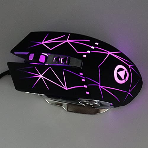Gaming Maus Verdrahtet USB Extern Mäuse RGB Multi Farbe Leise RGB Mechanisch Spiel Maus mit Licht 3200 DPI 7 Tasten zum Computer Desktop Laptop PC MAC Bild 7