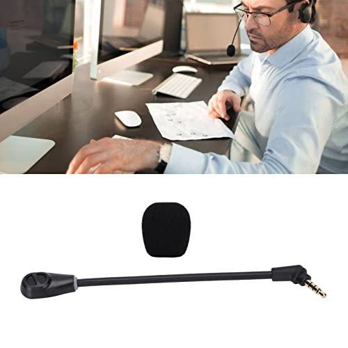 ASHATA Flexibles -Mikrofon 3,5 Mm - Abnehmbares 3,5-mm-Ersatzmikrofon mit Geräuschunterdrückung für Cloud Flight S, für Cloud Flight - Schwarz Bild 4