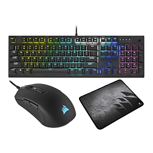 CORSAIR K60 RGB PRO Kabelgebundene Gaming-Tastatur, PRO Gaming-Maus, Gaming-Mauspad Bundle Bild 1