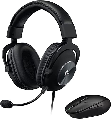 Logitech G PRO X Gaming-Headset, Over-Ear Kopfhörer, Blue VO!CE Mikrofon, kabelgebunden, PC/PS/Xbox/Nintendo Switch - Schwarz, Logitech G303 Shroud Edition kabellose Gaming-Maus, Lightspeed Wireless Bild 1